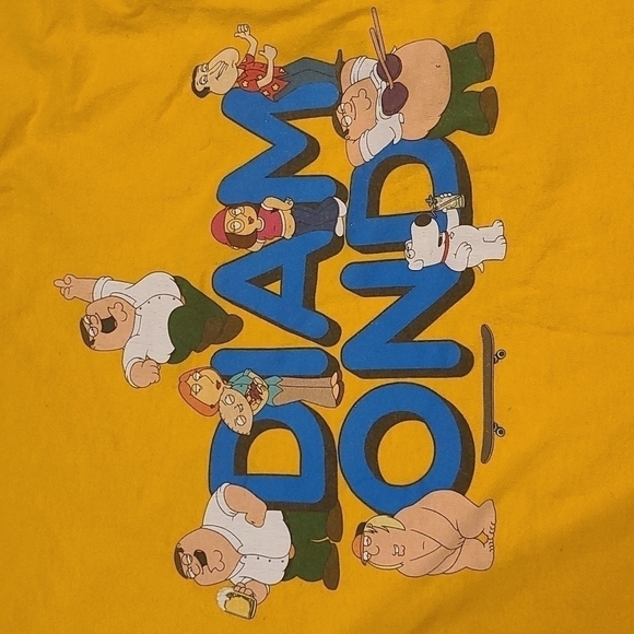 3/$20 Diamond Supply Co x Family Guy Yellow Shirt - Picture 2 of 7